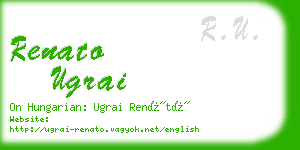 renato ugrai business card